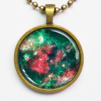 Constellation Necklace -Star Birth- Green, Red, Infrared Light - Galaxy Series