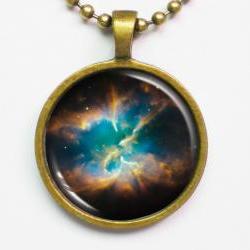 Planetary Nebula Necklace - NGC 2818 - Cosmic Jewelry - Galaxy Series
